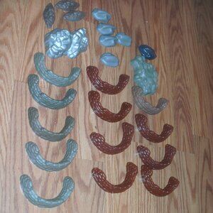 SET of 24 Plastic Army Men Sandbag Stone Rock Wall Bunker Terrain Military Toy